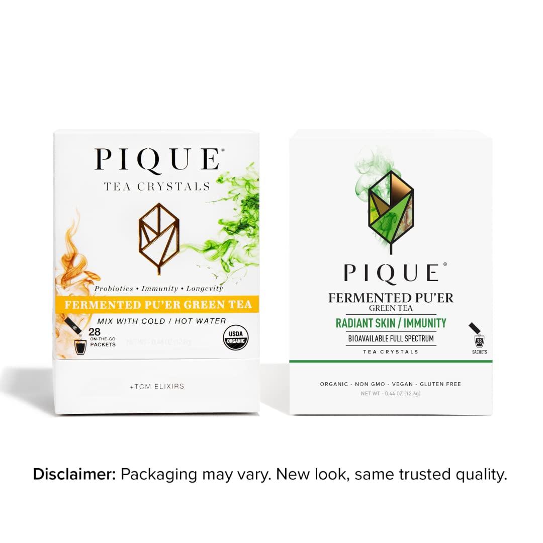 Pique Organic Fermented Pu'er Green Tea Crystals - 28 Single Servings (1 Pack) - Image 4