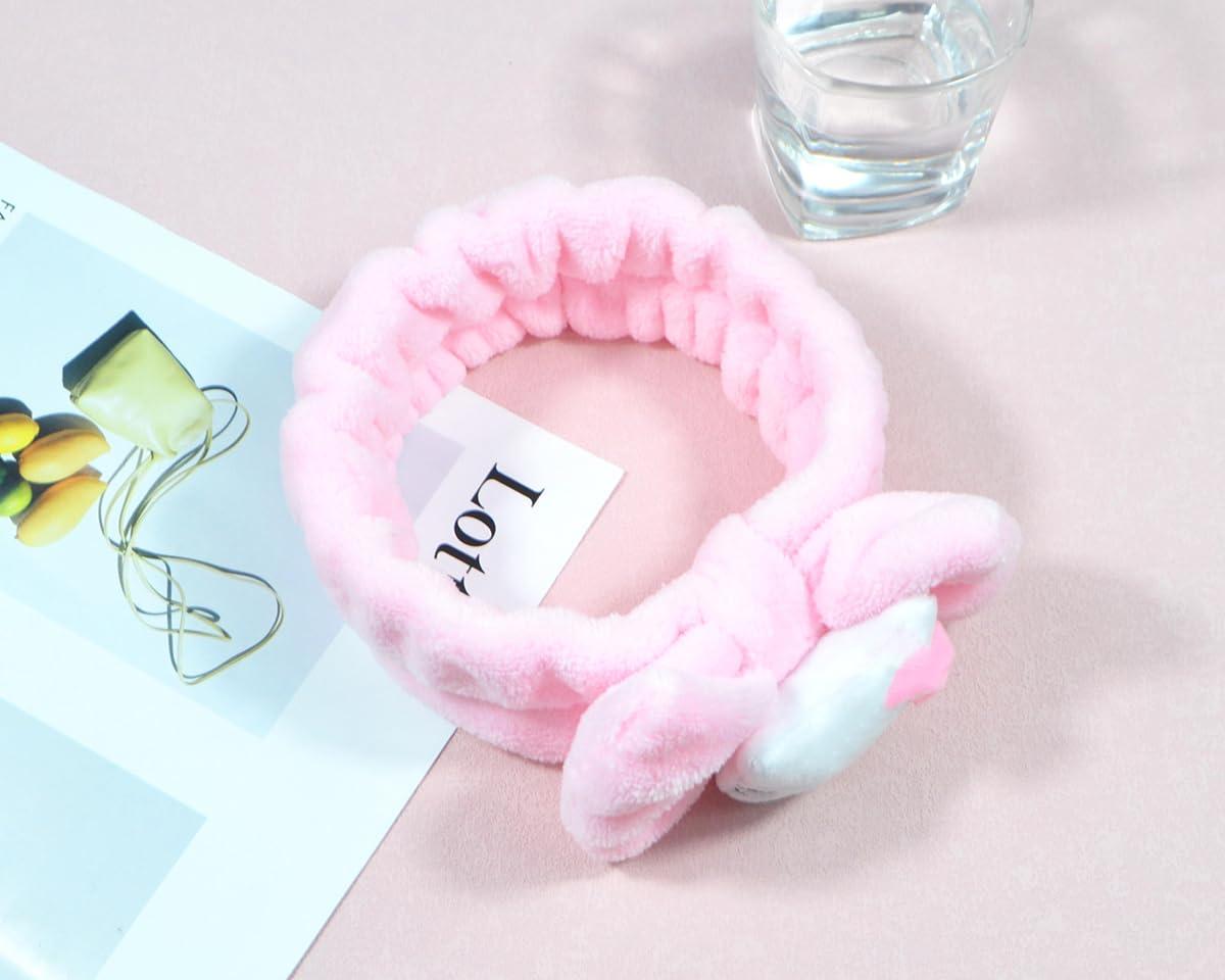 GGJQQDM Kawaii Headband for Spa, Makeup, Face Washing & Pajama Parties - Suitable for Girls and Women (F) - Image 4