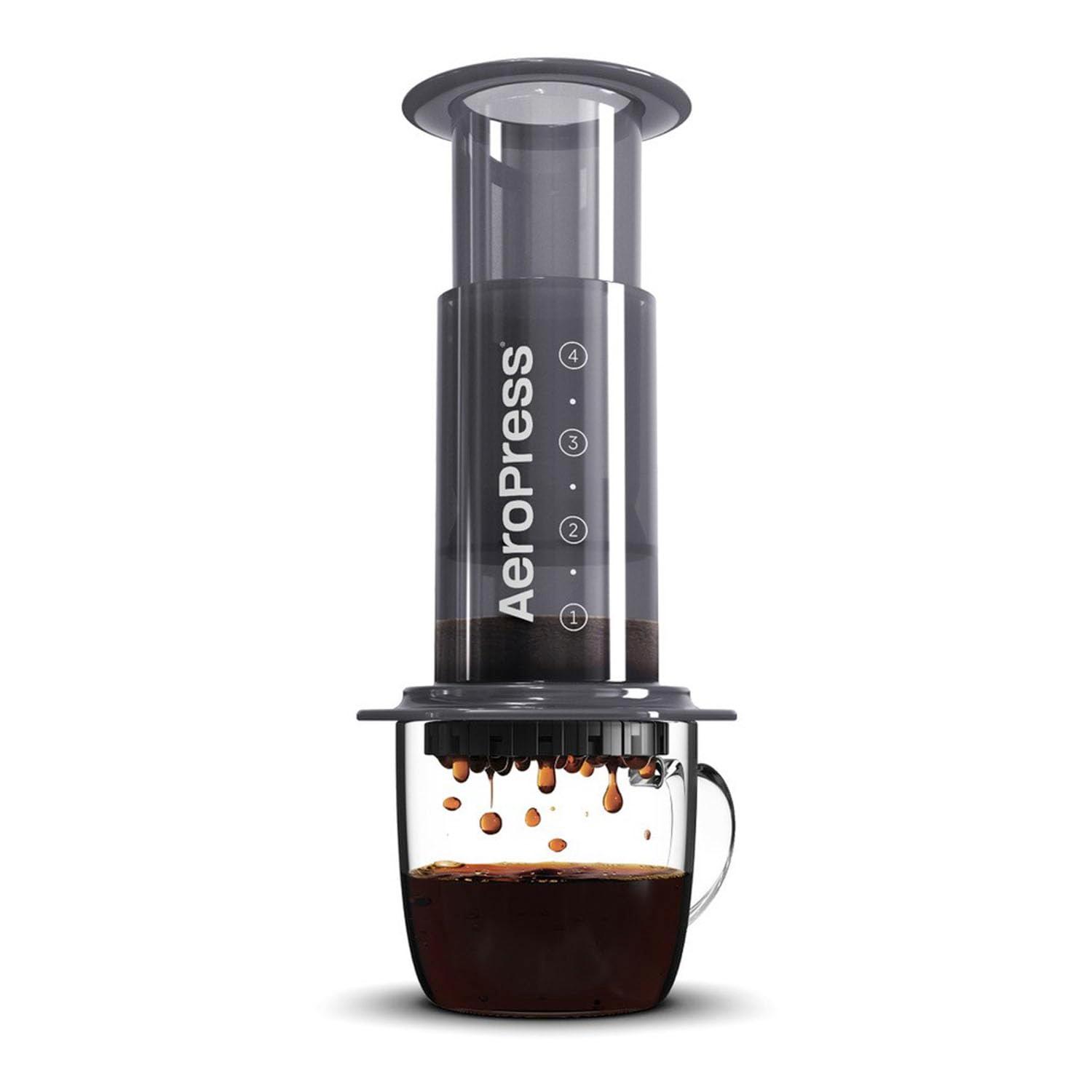 AeroPress Original Coffee Press – 3 In 1 Brew Method Combines French Press, Espresso, Full Bodied Coffee Without Grit or Bitterness, Small Portable Coffee Maker for Camping & Travel