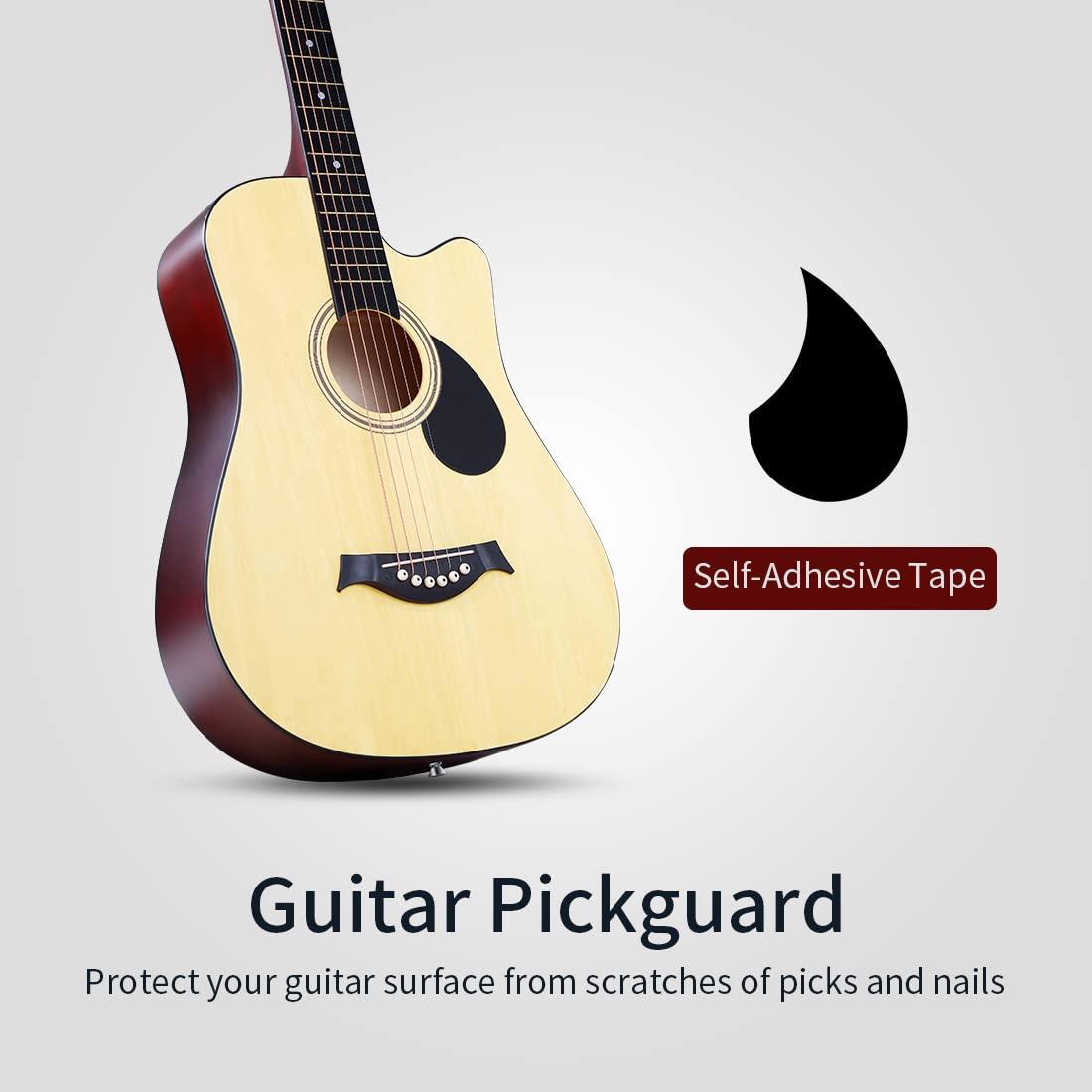 Lankro 38 in Guitar Acoustic Guitar Beginner kit Adult Cutaway Acoustic Guitar Guitarras Starter Set Bundle with Padded Gig Bag, Strap, Capo, Strings, Picks - Image 5