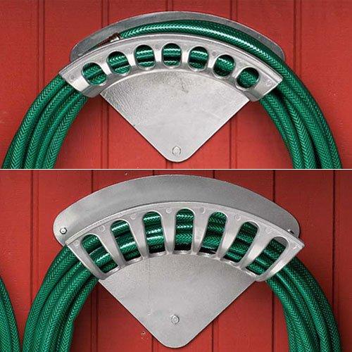Kings County Tools 13" Cast Aluminum Hose Rack | Elegant Curved Design | Quality & Sturdy Material | Holds 100-Feet of 1/2” Hose and 50-Feet of 5/8” Hose | Single Piece Attachment - Image 8