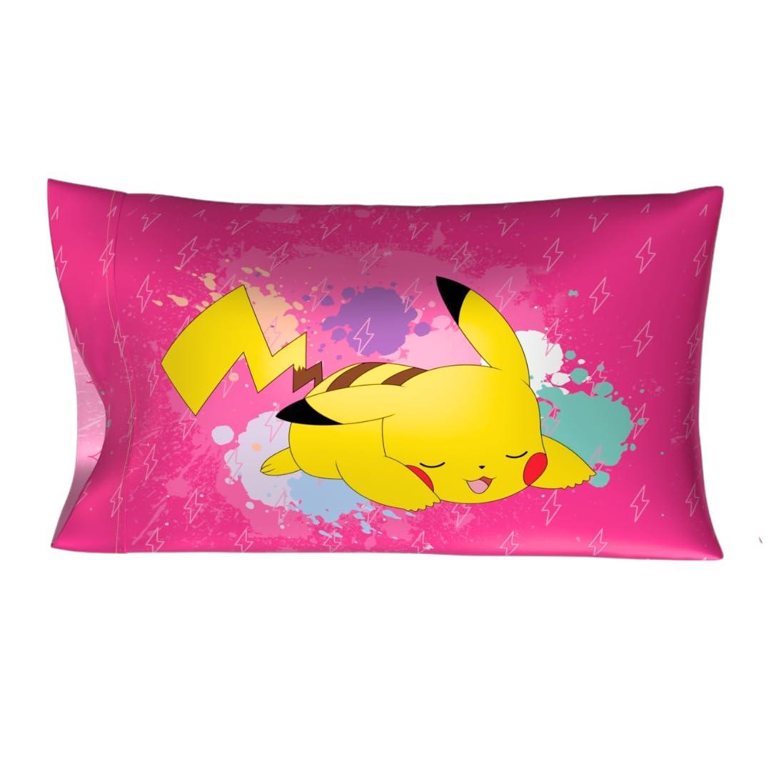 Franco Collectibles Pokemon Girl Anime Beauty Silky Satin Standard Reversible Pillowcase Cover 20x30 for Hair and Skin, (Official Licensed Product)