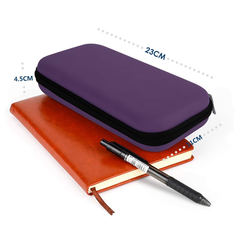 Simpeak Accessories Case Compatible with Switch Lite, Travel Carrying Case Hard Shell Storage Bag for Console and Accessories, with Tempered Glass and Silicone Protective Case for Boys Girls Purple - Image 3