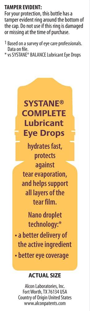 Systane COMPLETE PF Multi-Dose Preservative Free Dry Eye Drops 0.34 Fl Oz, 2 count (pack of 1) (Packaging may vary) - Image 11