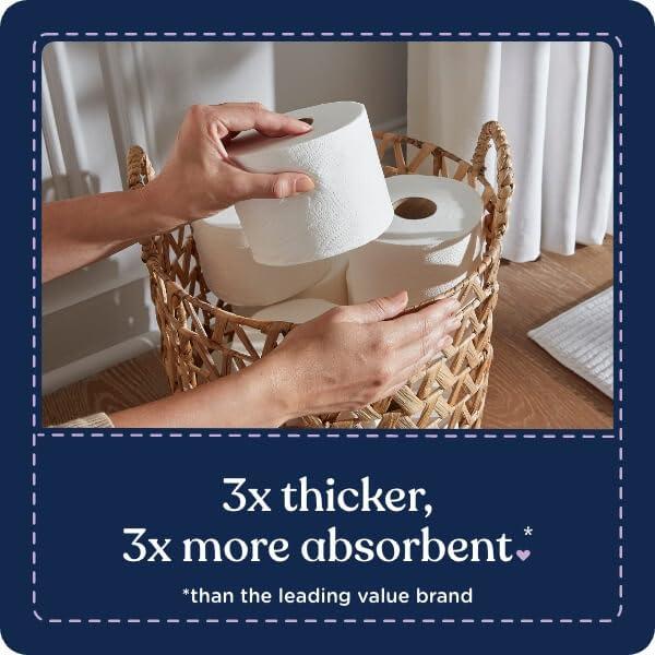 Quilted Northern Ultra Plush Toilet Paper, 6 Mega Rolls = 24 Regular Rolls, 3X Thicker*, 3 Ply Soft Toilet Tissue - Image 3
