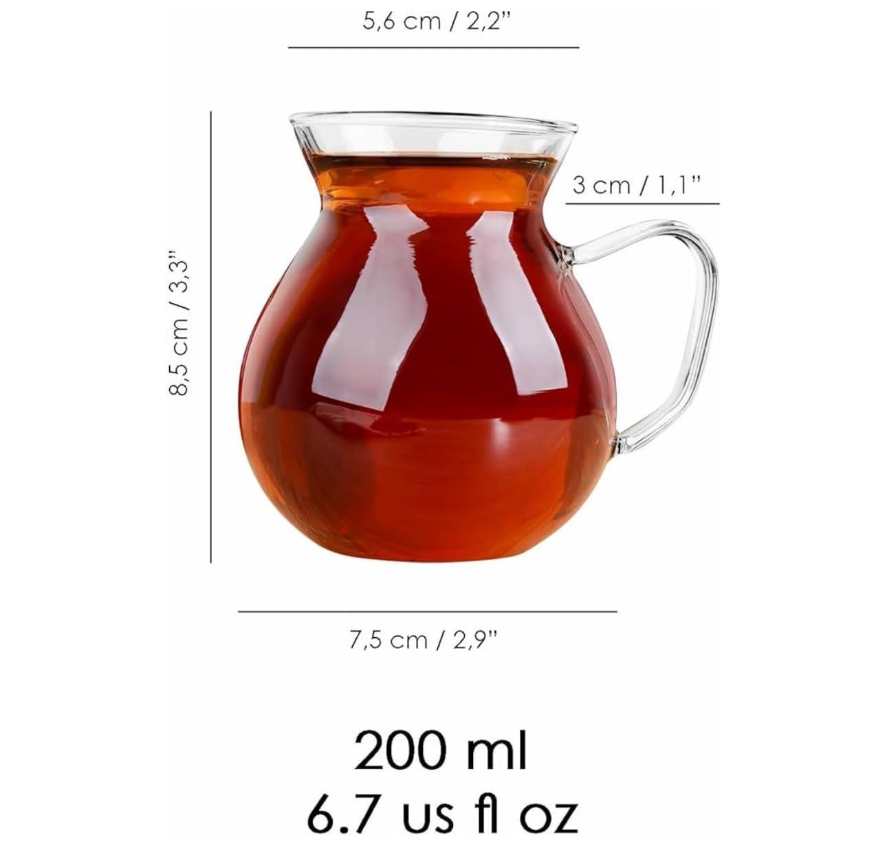 Generic Turkish TeaSet, 6 Pieces, large, Clear - Image 2