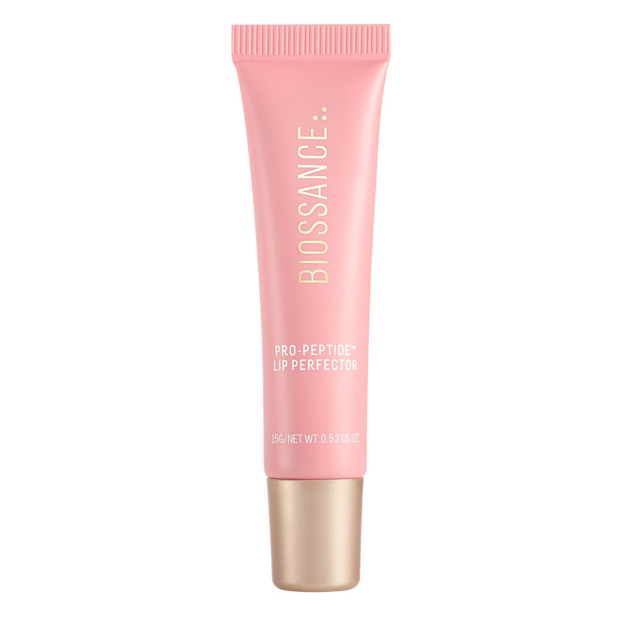 Biossance Pro-Peptide Lip Perfector – Triple-Treat Vegan Lip Balm – Deeply Hydrating with Pro-Peptides & Hyaluronic Acid – Enhances Natural Lip Color – Silky, Glossy Finish