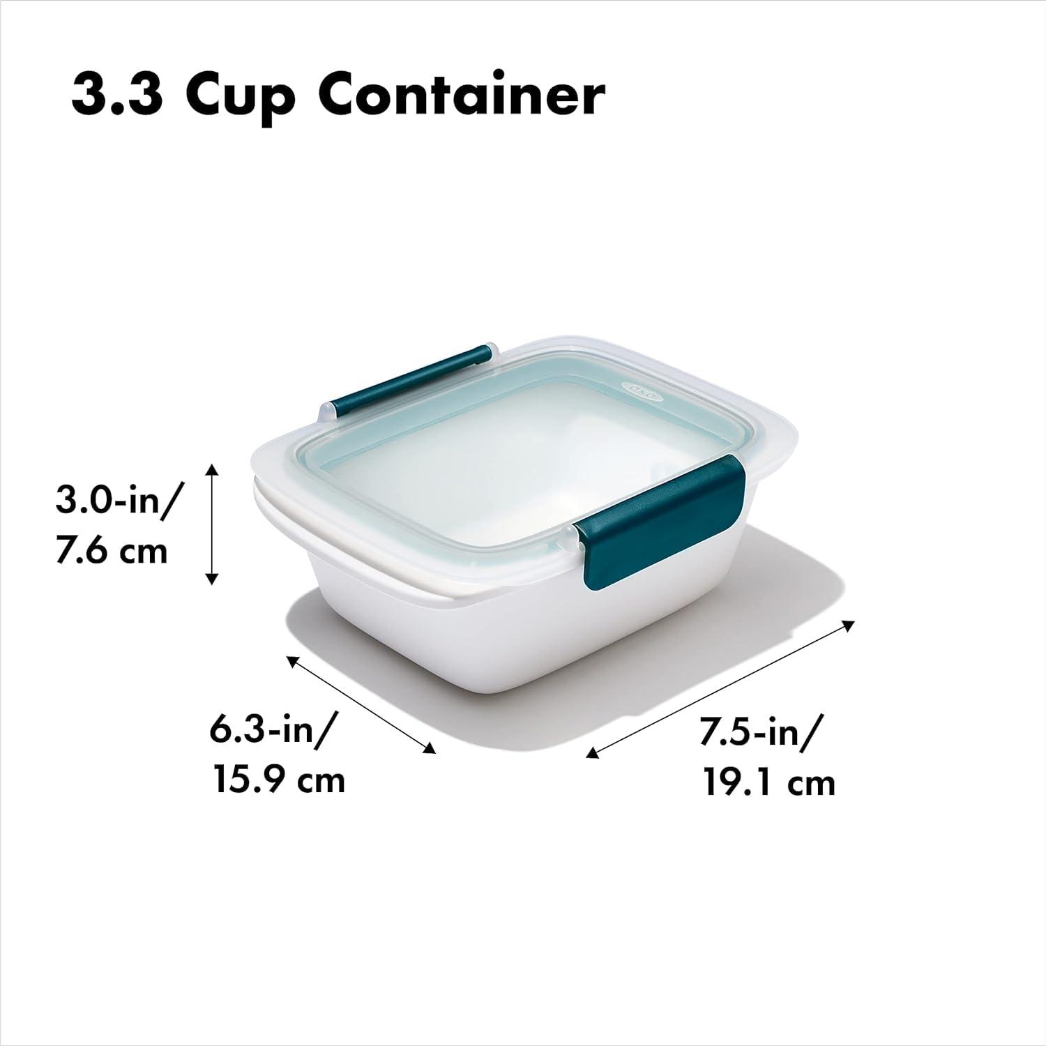 OXO Good Grips Prep & Go Container 3.3 Cups/0.78 L - Leakproof Food Storage, Pack of 4 - Image 2