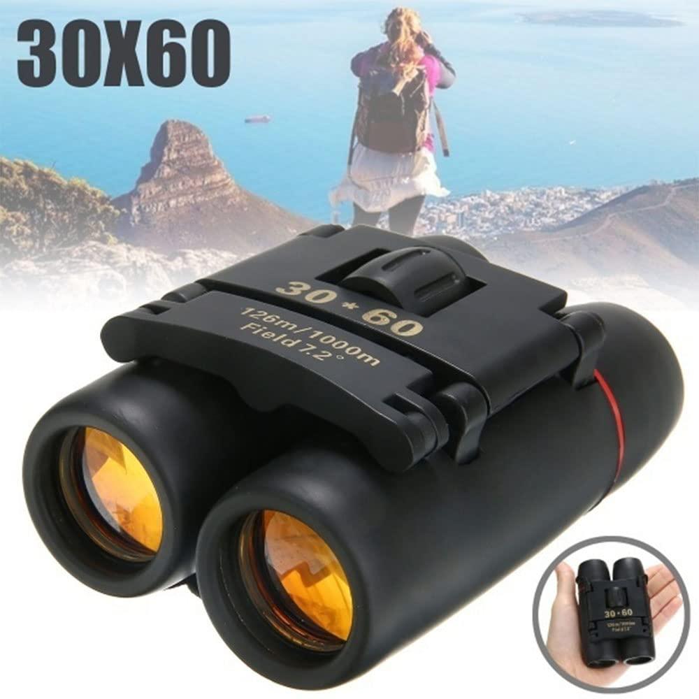30x60 Portable Mini Binoculars, Wide View Angle Folding Binoculars Telescope with Low Light Night Vision for Outdoor Bird Watching Camping Hiking Traveling - Image 2