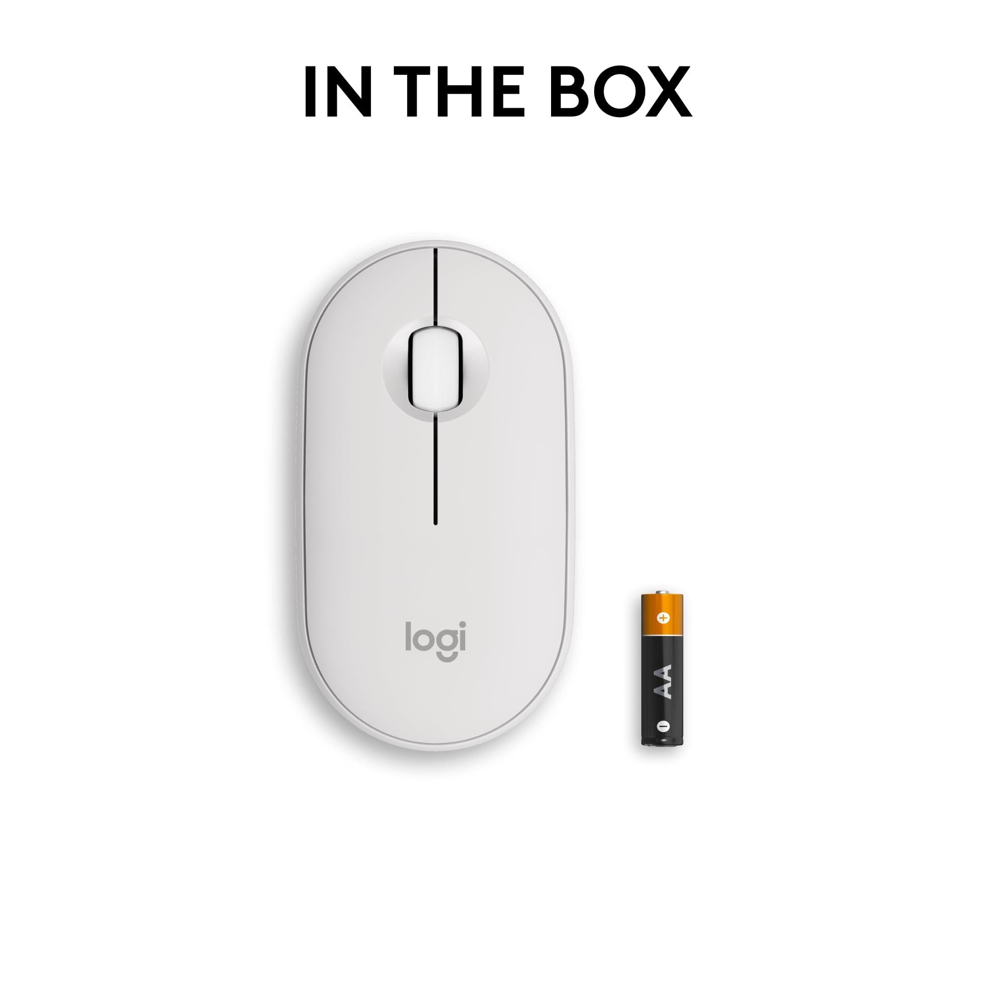 Logitech Pebble Mouse 2 M350s Slim Bluetooth Wireless Mouse, Portable, Lightweight, Customizable Button, Quiet Clicks, Easy-Switch for Windows, macOS, iPadOS, Android, Chrome OS - Tonal White - Image 9