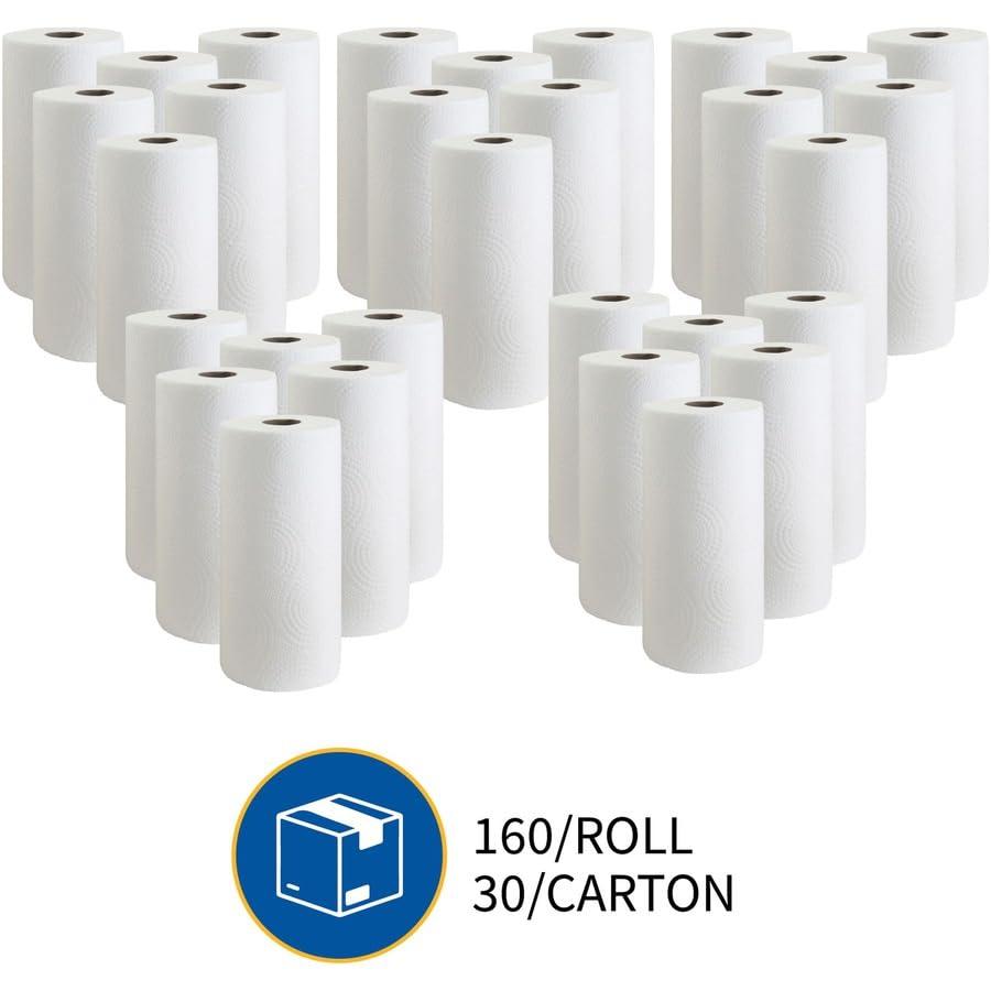Genuine Joe-GJO24080 2-Ply Household Roll Paper Towels (Pack of 30) - WHITE - Image 7