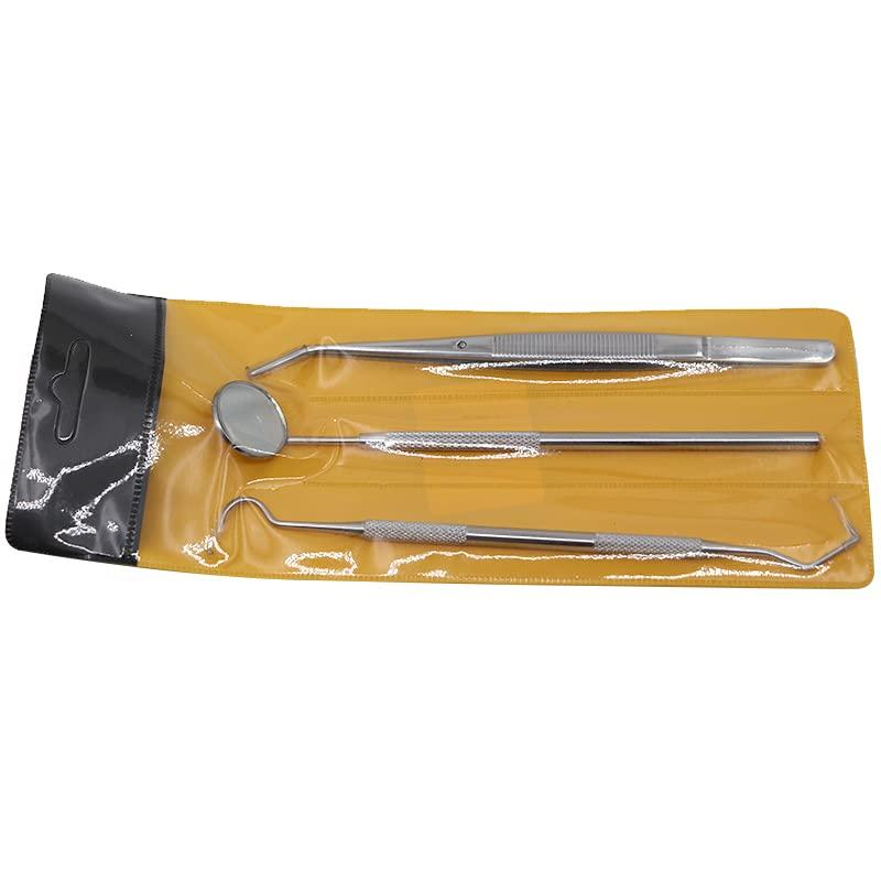 3PCS/Set Stainless Steel Oral Dental Mouth Mirror Tweezers Probe Dentist Instrument Teeth Cleaning Whitening Tool Oral Care Set - Image 6