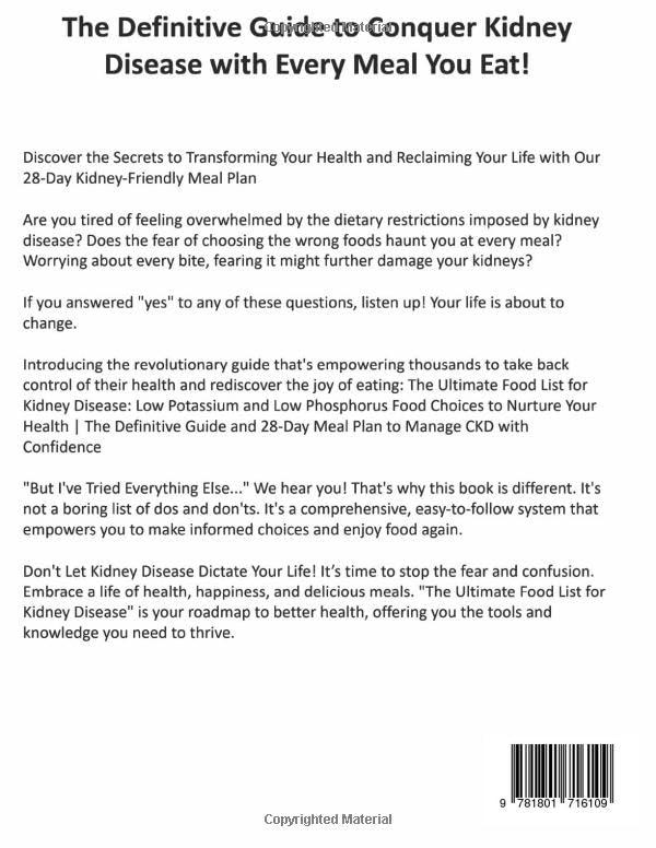 The Ultimate Food List for Kidney Disease: Low Potassium and Low Phosphorus Food Choices to Nurture Your Health | The Definitive Guide and 28-Day Meal Plan to Manage CKD with Confidence - Image 2