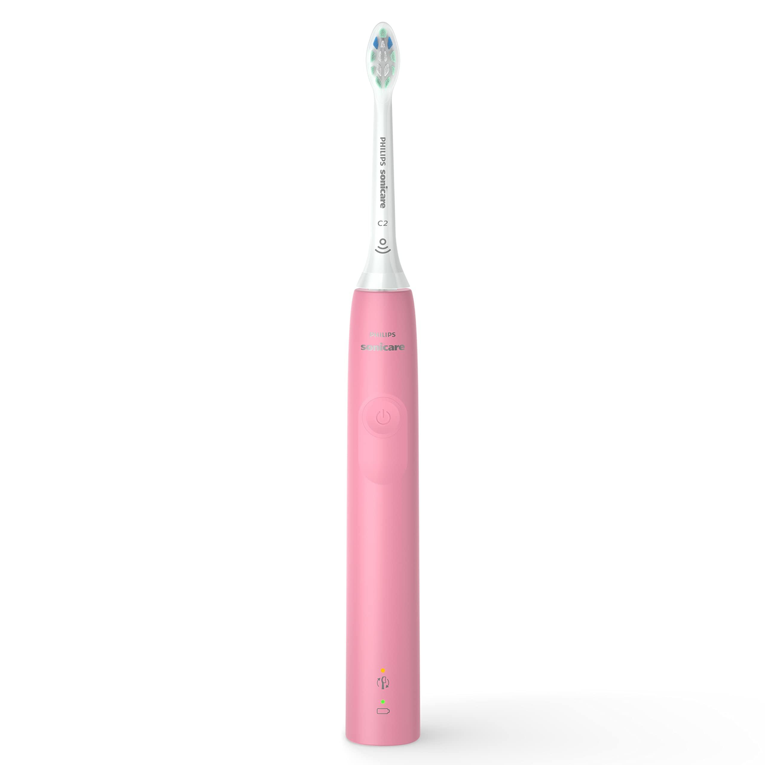 Philips Sonicare 4100 Rechargeable Electric Toothbrush, with Pressure Sensor, 2 Intensity Settings, SmarTimer and QuadPacer, 14-Day Battery Life, Deep Pink, Model HX3681/26 - Image 10