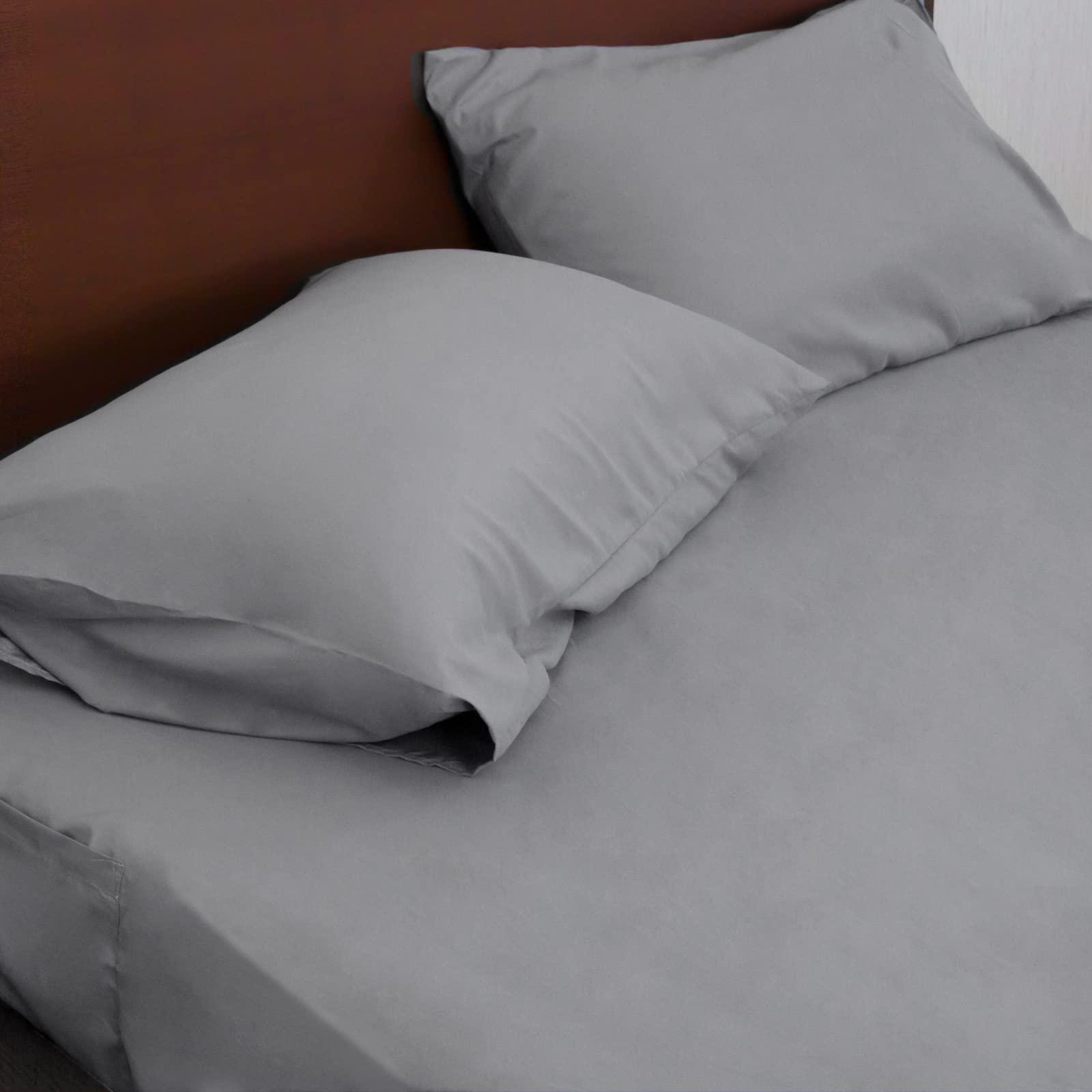 Deep Pocket King Sheet Set for Air Mattress - Extra Deep Pocket King Bed Sheet Set - 3Pcs Side Storage Pocket Fitted Sheet & Pillowcases Easily Fits 16in to 24in Pillow Top Air Bed Mattress(Grey) - Image 6