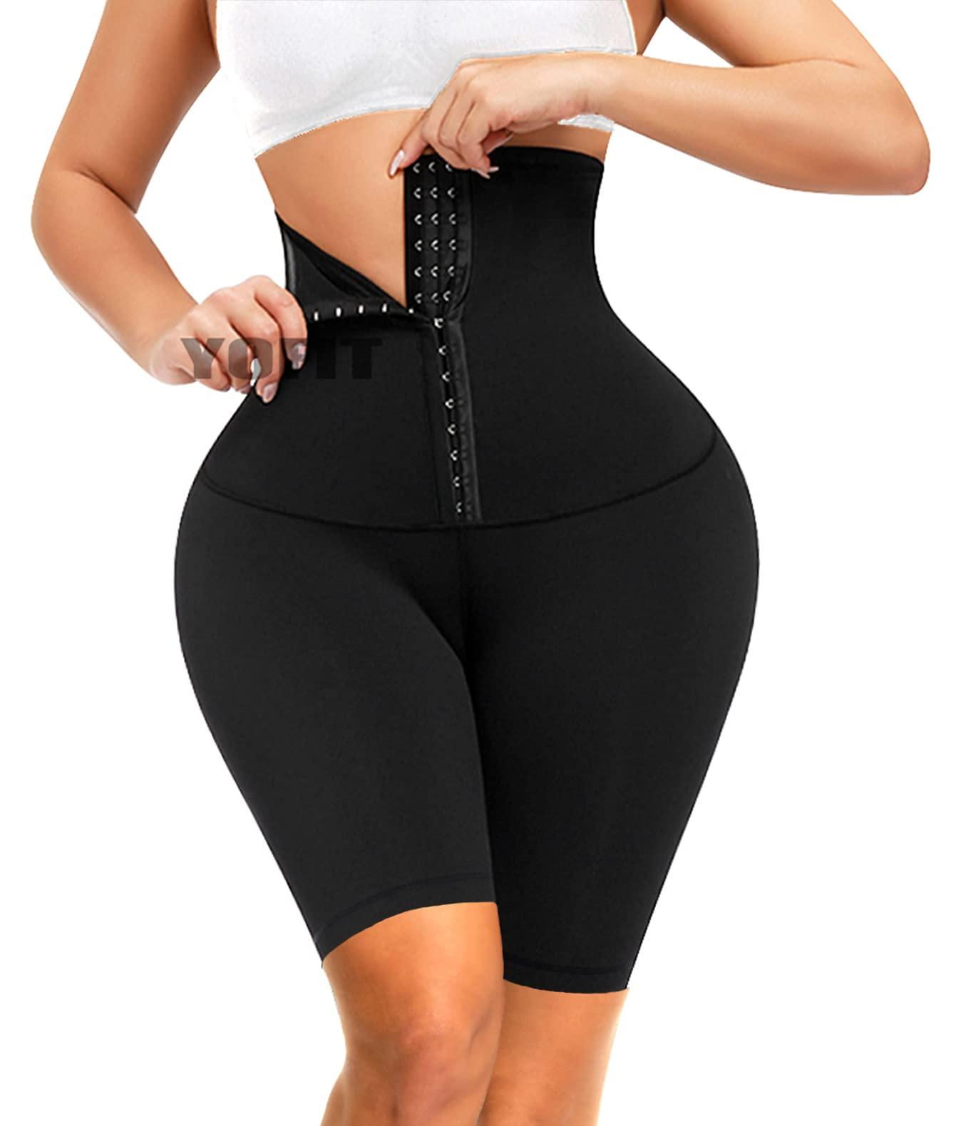 YOFIT Super High Waist Corset Shorts Waist Trainner Yoga Shorts with Corset