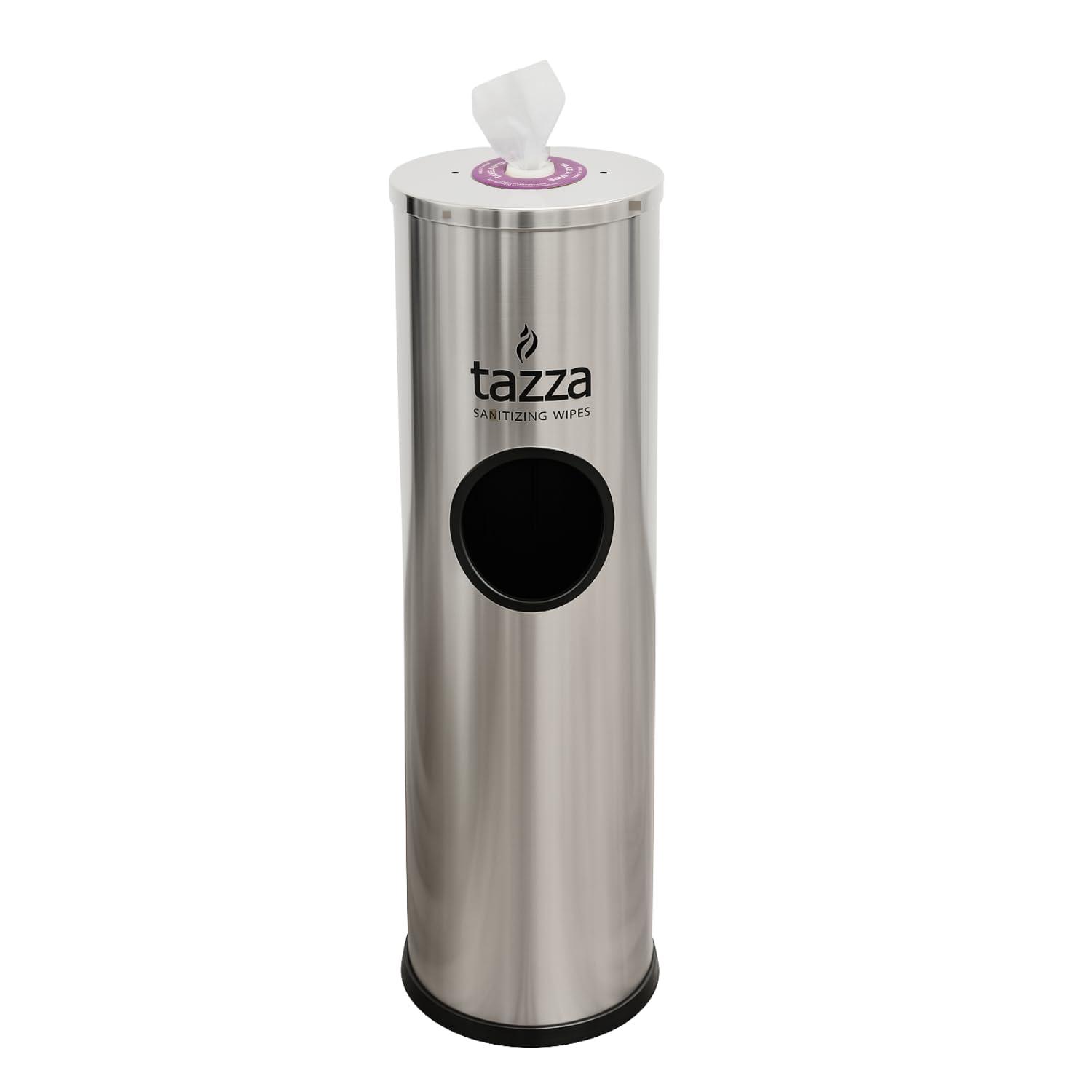 Wipe Dispenser Value Priced - Stainless Steal Floor Unit with Built in Trash Can. Gyms, Fitness, Yoga, Commercial and Residential.
