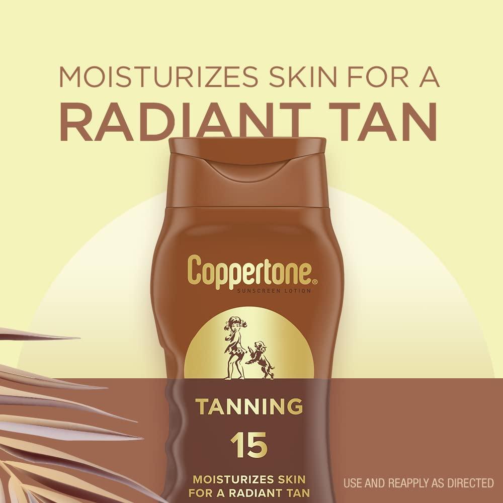 Coppertone Tanning Sunscreen Lotion, SPF 15 Broad Spectrum Sunscreen, 8 Fl Oz - Image 3