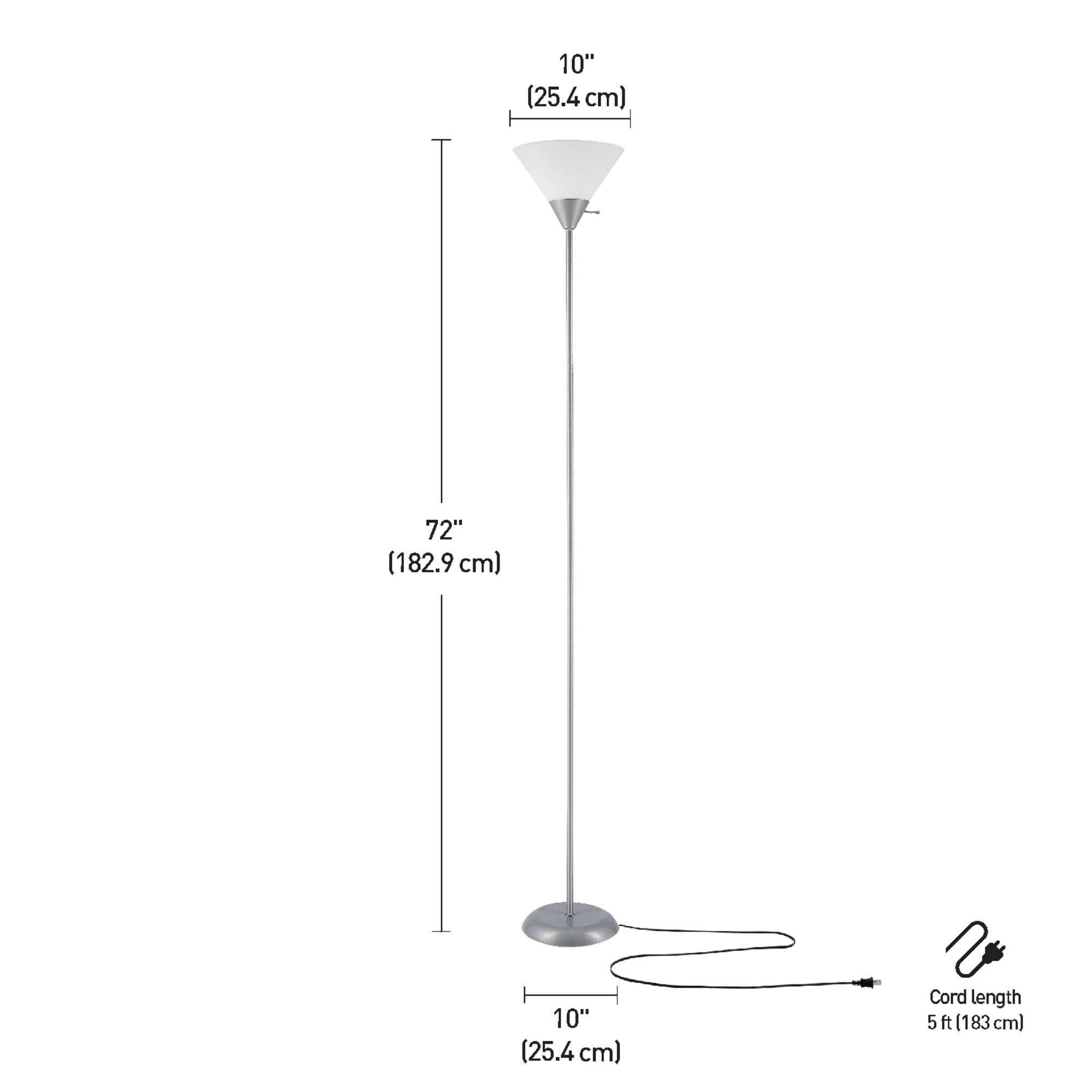 Globe Electric 67150 Elliott Floor Lamp, Silver - Image 3