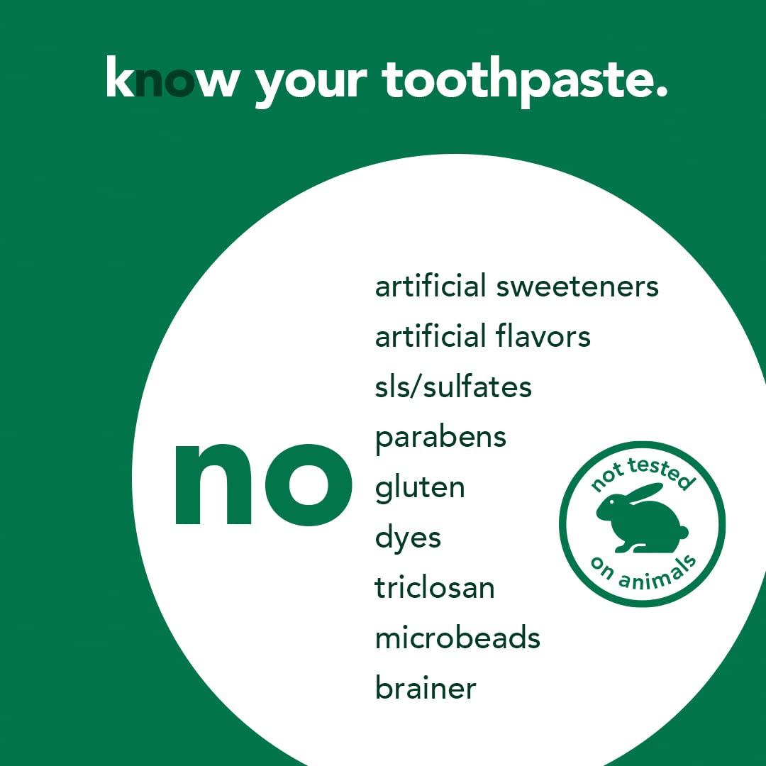 Hello Naturally Whitening Fluoride Toothpaste, Natural Whitening Toothpaste with Coconut Oil and Tea Tree Oil, Tames Bad Breath, Helps Moisturize, and Fights Cavities, Mint, 3 Pack, 4.7 Oz Tubes - Image 5