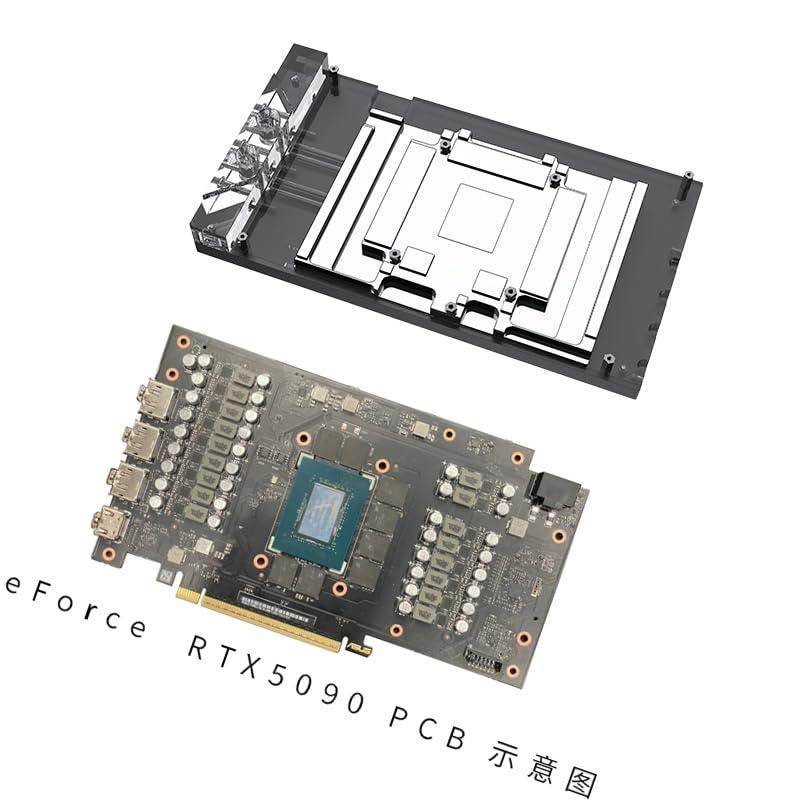 Copper GPU Water Cooling Block GPU Waterblock for MSI RTX5090 RTX5090Ti RTX5080 RTX5080Ti RTX5070 RTX5070Ti RTX5060 RTX5060Ti (for MSI GeForce RTX 5090 D 32G Gaming Trio OC) - Image 3