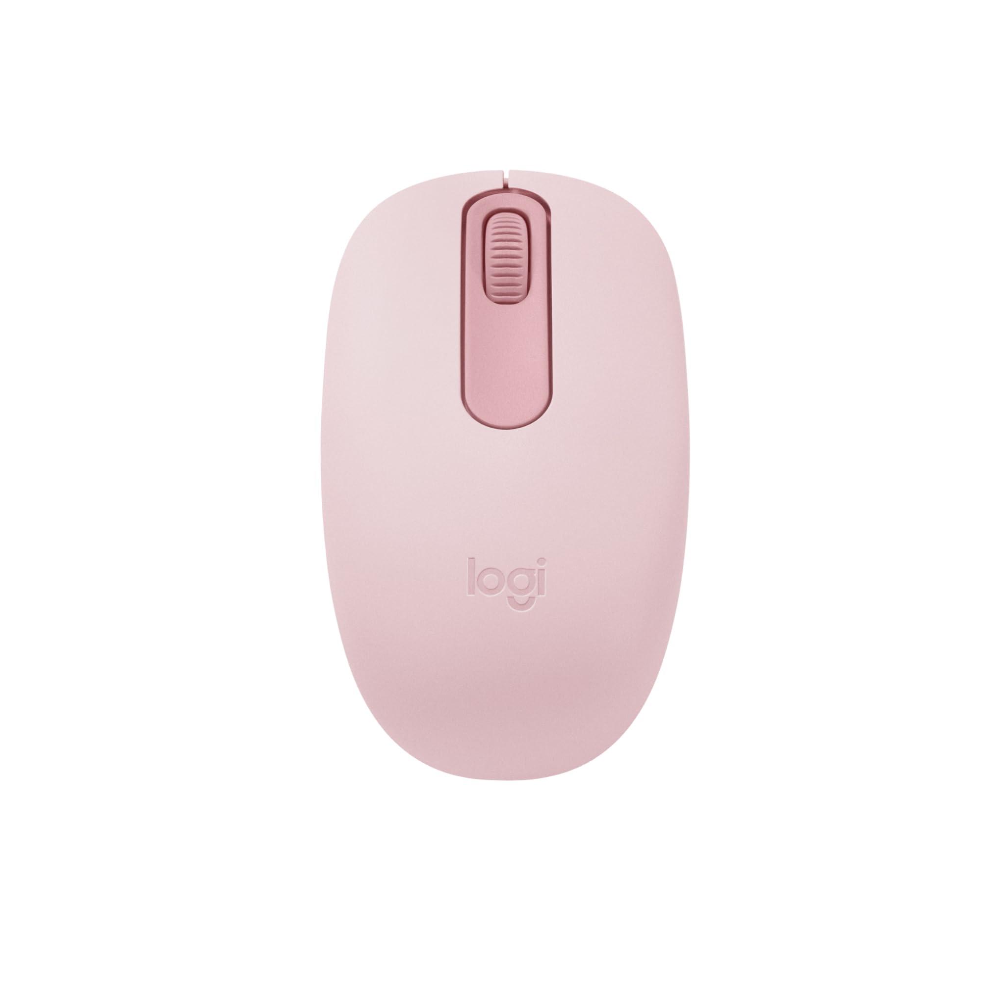 Logitech M196 Bluetooth Wireless Mouse, Compact and Portable Mouse for Laptops, Tablets and More, 12-Month Battery, Smooth Tracking, Compatible with PC and Mac, Windows and macOS - Rose