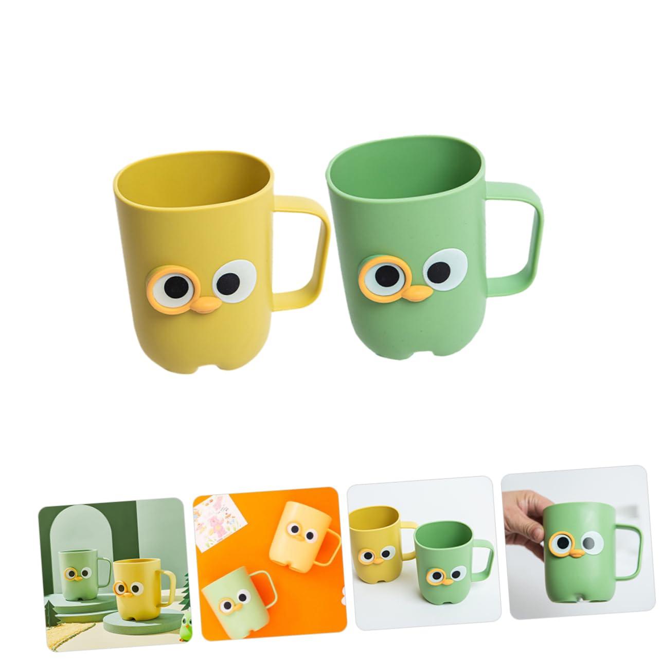 BRIGHTFUFU Toothbrush Storage Cup Toothbrush Cup Holder Plastic Cartoon Design Reusable for Boys and Girls Adults - Image 5