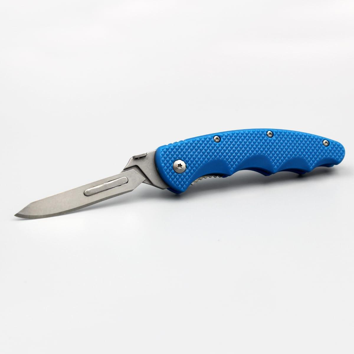 Wiebe Arctic Fox Skinning Knife - Replaceable Blade Hunting Knife with 24 "Wicked Sharp Blades, Ergonomic Non-Slip Polymer Handle & Nylon Sheath – Precision Skinning for Fox, Mink, Muskrat & Caping - Image 4