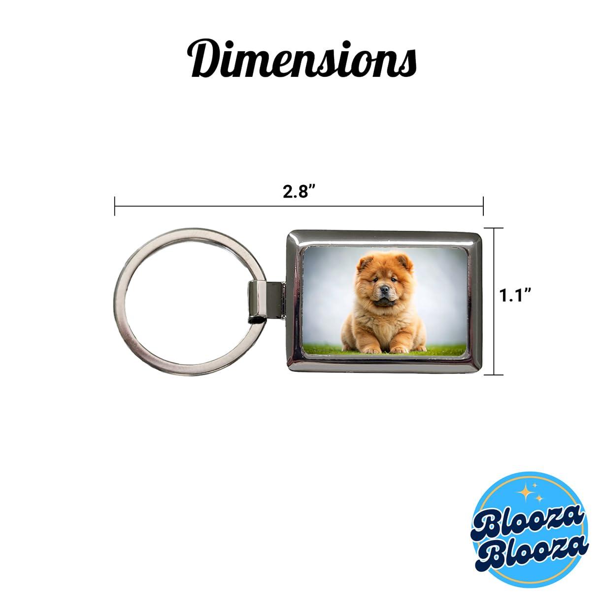 Blooza Blooza Chow Chow Dog Puppy Photo Rectangle Metal Keychain - Image 3