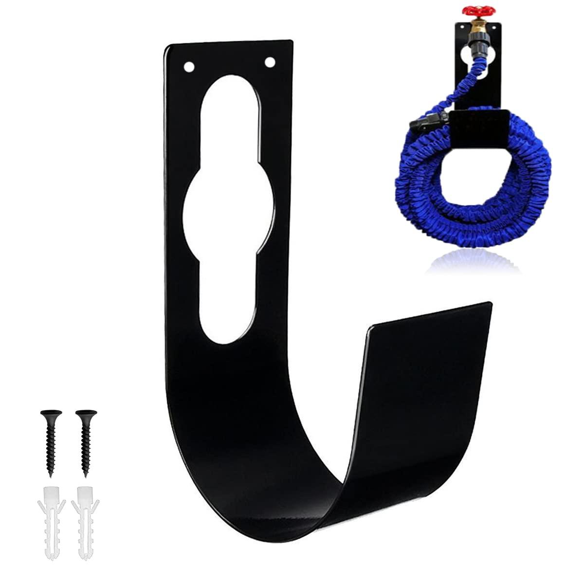 SupKing Hose Holder Wall Mount,Heavy Duty Garden Hose Hanger Reel Metal Hose Hooks Fit to100ft Expandable Watering Hose Storage