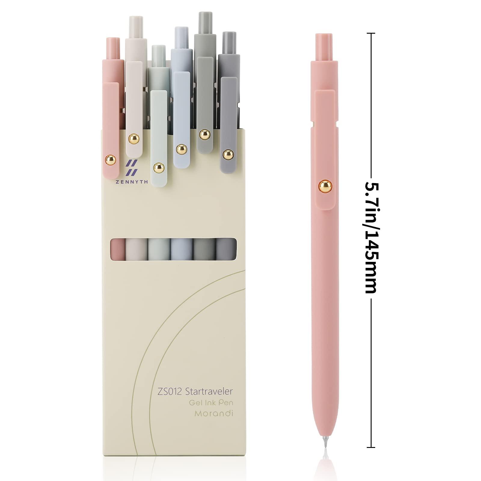 Ddaowanx Gel Pens, 6 Pcs 0.5mm Quick Dry Black Ink Pens Fine Point Smooth Writing Pens, Cute Office School Supplies Gifts for Women - Image 3