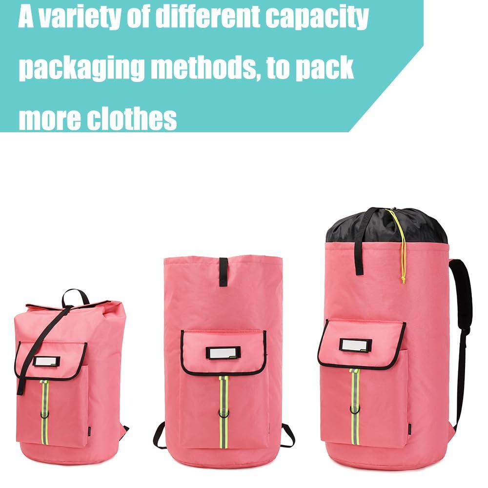 SUOVOCK laundry bag backpack, extra-large heavy duty laundry bags, laundry backpack for college students, with drawstring closure, padded shoulder straps, suitable for laundry - Image 6