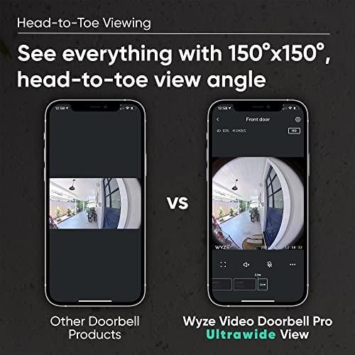 WYZE Wireless Video Doorbell Pro (Chime Included), 1440 HD Video, 1:1 Aspect Ratio: 1:1 Head-to-Toe View, 2-Way Audio, Night Vision - Image 6