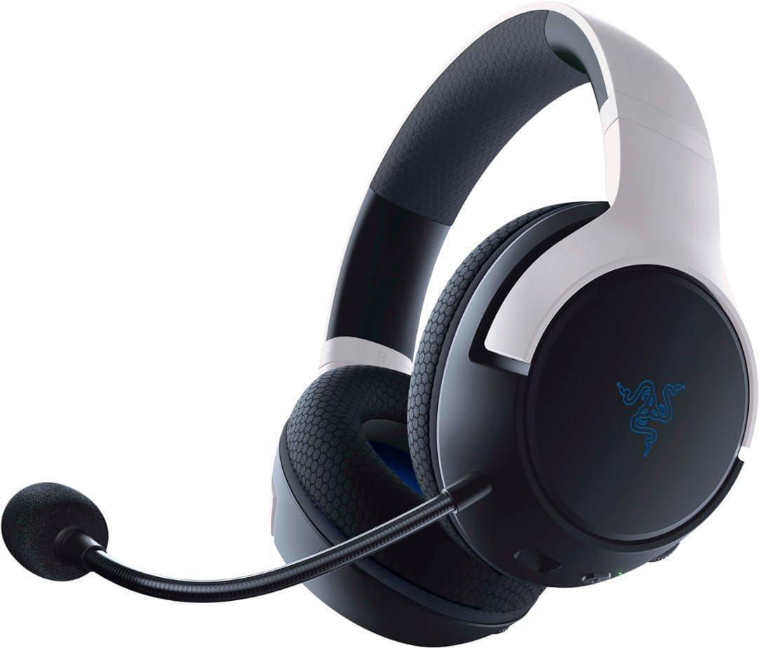 Razer Kaira Dual Wireless Gaming Headset for PlayStation 5 / PS5, PC, Mobile, PS4: Triforce 50mm Drivers - HyperClear Cardioid Mic - 2.4GHz and Bluetooth w/SmartSwitch - EQ Toggle - White/Black - Image 4