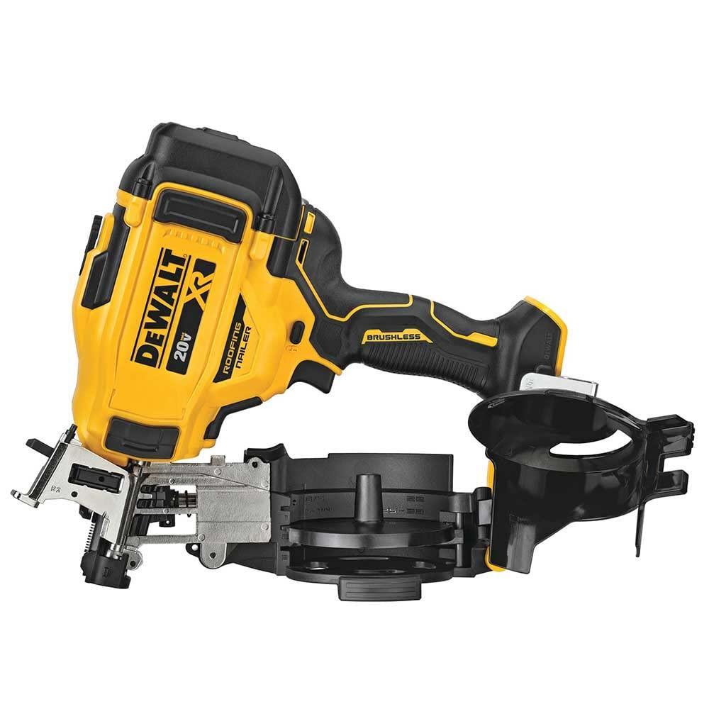DeWalt 20V MAX Brushless 15 Degree Cordless Coil Battery Powered Roofing Nailer with Tool-Free Nail Tray (Yellow and Black) - Image 4