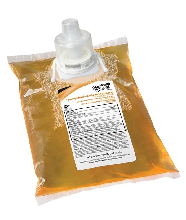Health Guard Foaming Antibacterial Hand Soap #21352, for use with discontinued Member's Mark/Sam's Club/Ecolab soap dispenser, same formula as discontinued soap #915169, 4/1000 mL refill bags
