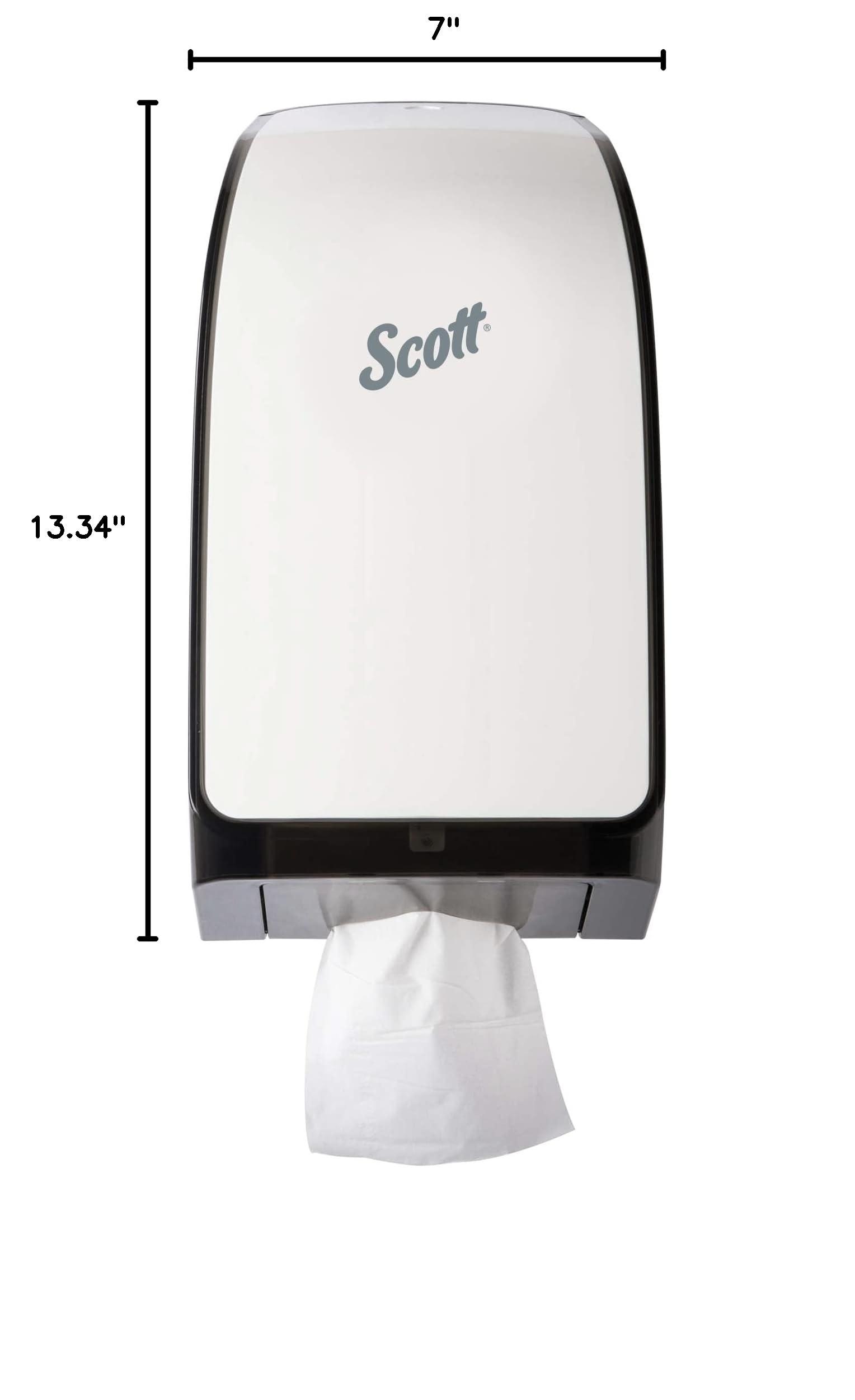 Scott® Hygienic Bathroom Tissue Dispenser (40407), White, compatible with Scott® & Cottonelle® Hygienic Bathroom Tissue, 7.0" x 5.725" x 13.339" (Qty 1) - Image 4