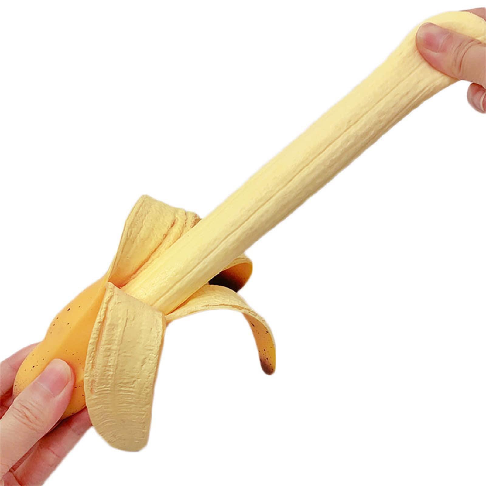 funnysquee Banana Squishies Stress Relief Soft Scented Simulation Bananas Fruit Squeeze Toys Cute Birthday Gift Novelty Toy for Kids (Yellow Banana) - Image 9