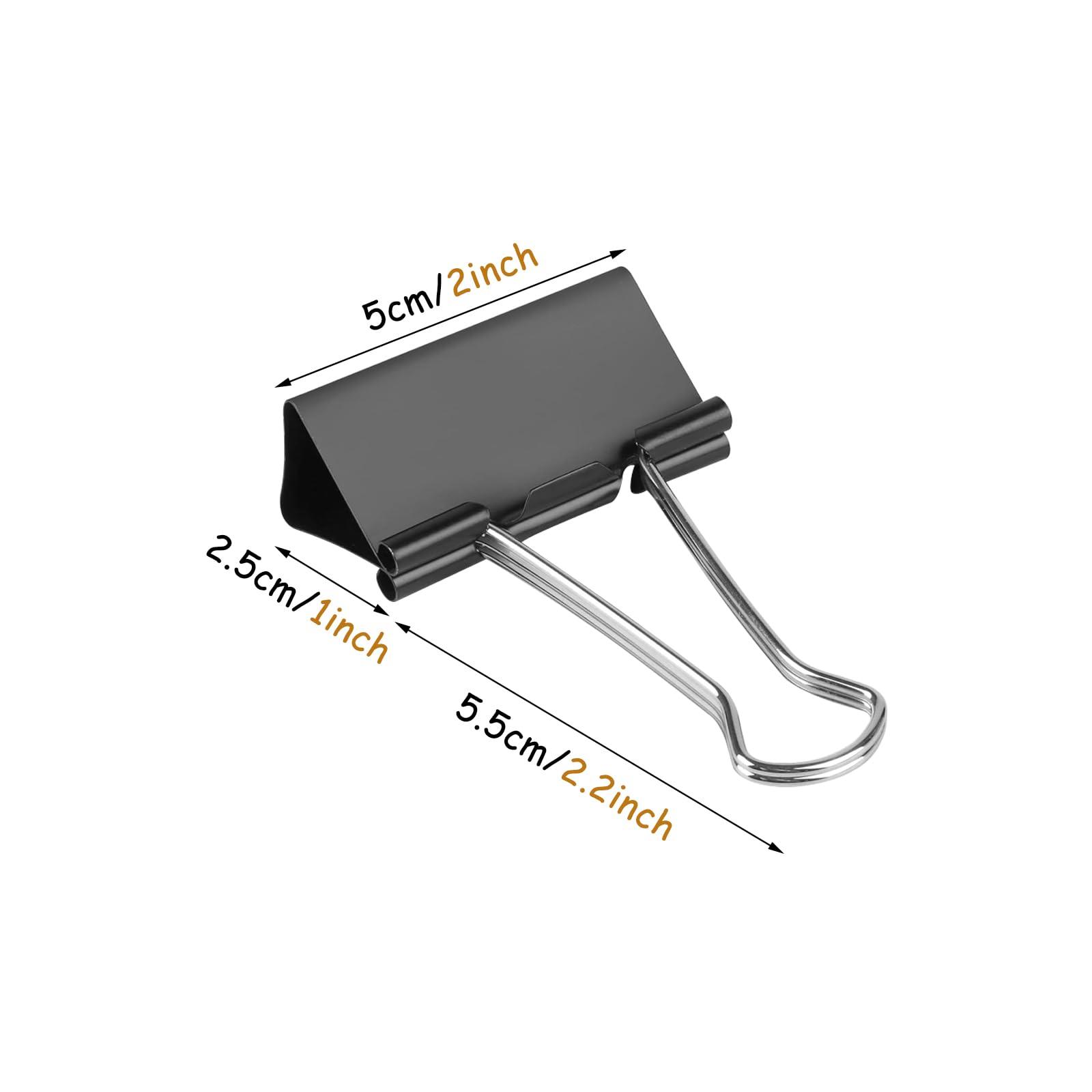 KTOJOY Extra Large Binder Clips (36 Pack) 2 Inch, Big Paper Clamps for Office Supplies, Black - Image 3