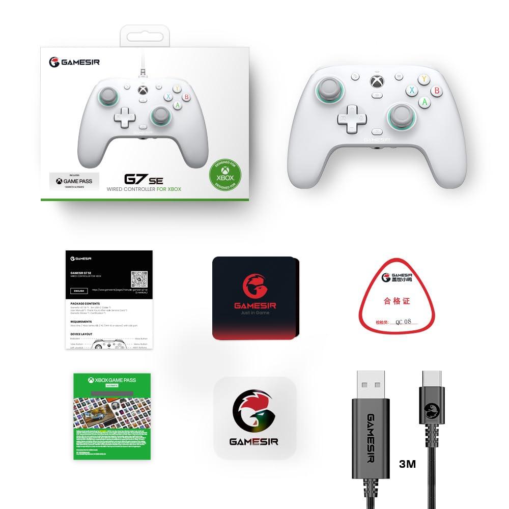 GameSir G7 SE Wired Controller for Xbox Series X|S, Xbox One & Windows 10/11, Plug and Play Gaming Gamepad with Hall Effect Joysticks/Hall Trigger, 3.5mm Audio Jack - Image 7