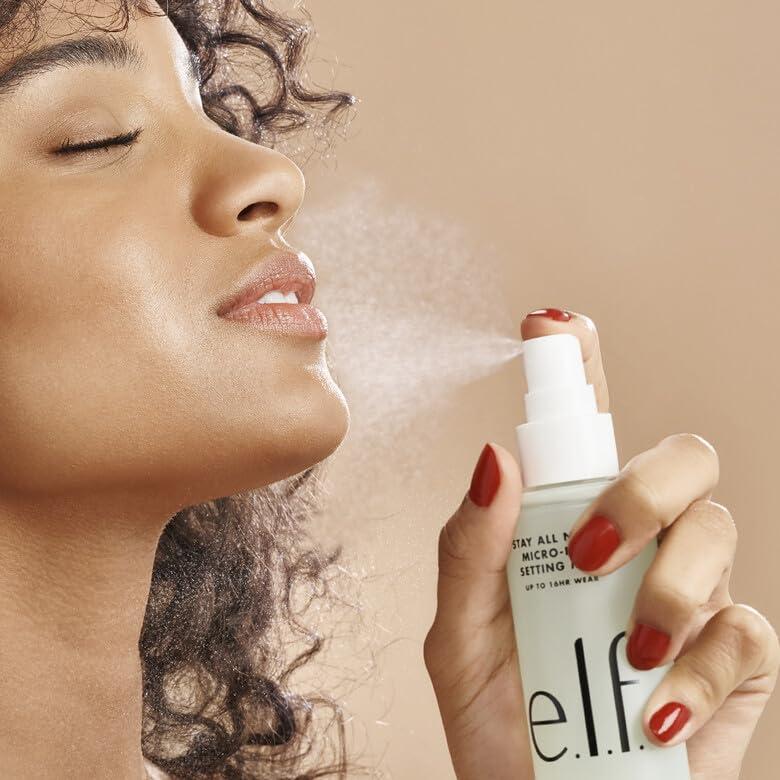 e.l.f. Stay All Night Micro-Fine Setting Mist, Hydrating & Refreshing Makeup Setting Spray For 16HR Wear-time, Vegan & Cruelty-Free, 2.7 Fl Oz - Image 2
