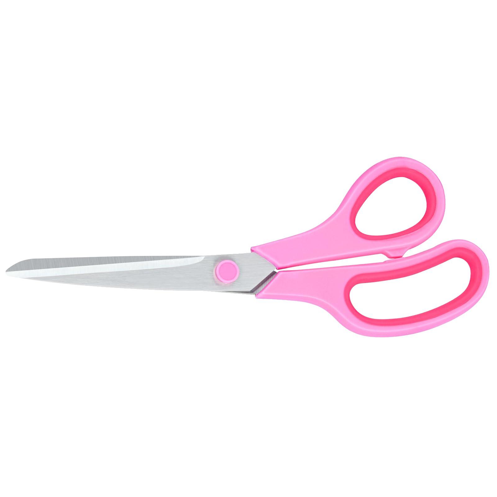 Pink Scissors for Office School Home Craft Fabric Sewing Supplies, 8 Inch (1 Pack)