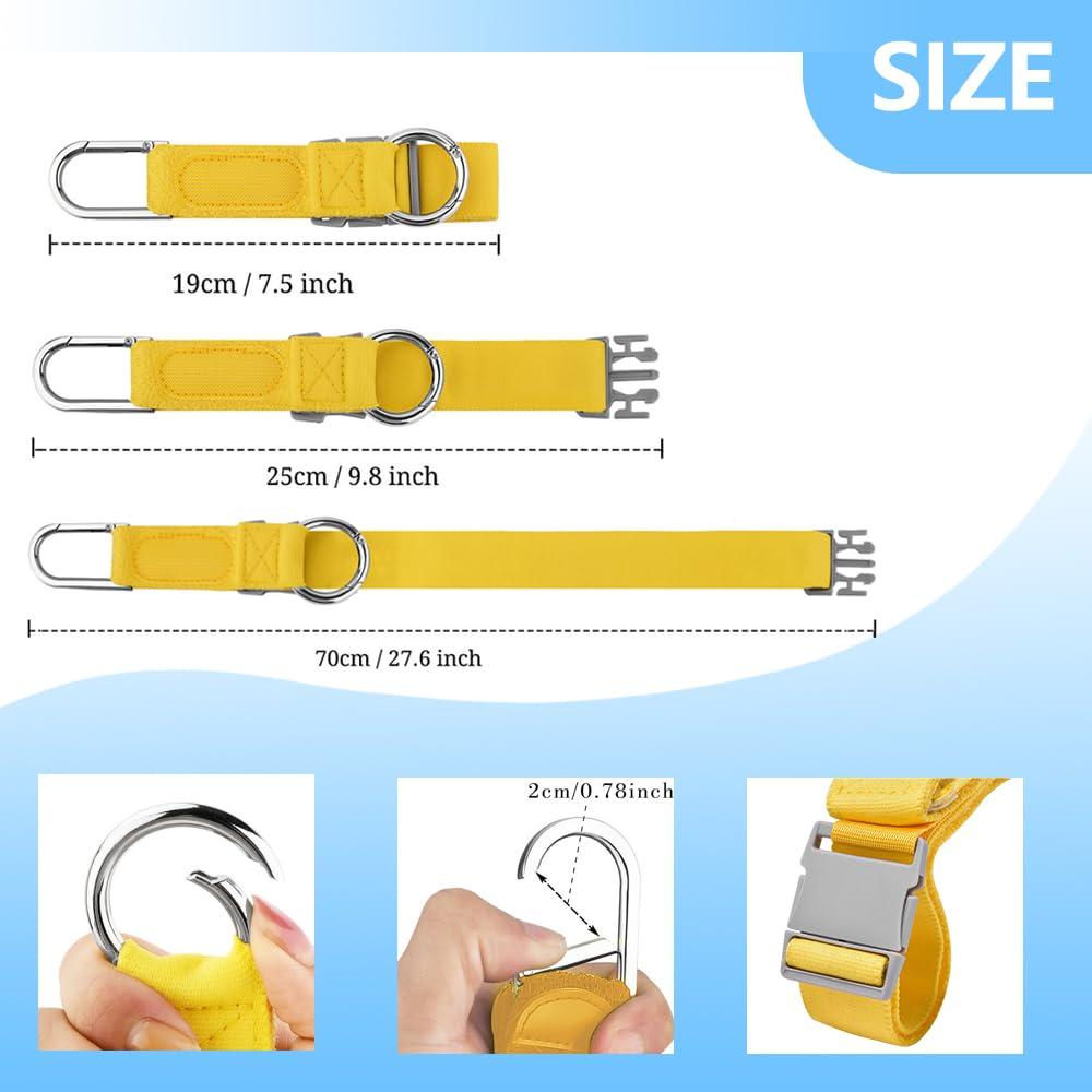ZINMARK Luggage Straps for Suitcases, Add a Bag Luggage Strap Jacket Gripper Luggage Connector, Adjustable Luggage Hook Baggage Suitcase Belts Travel Accessories for Carry Your Extra Bags, Yellow - Image 2