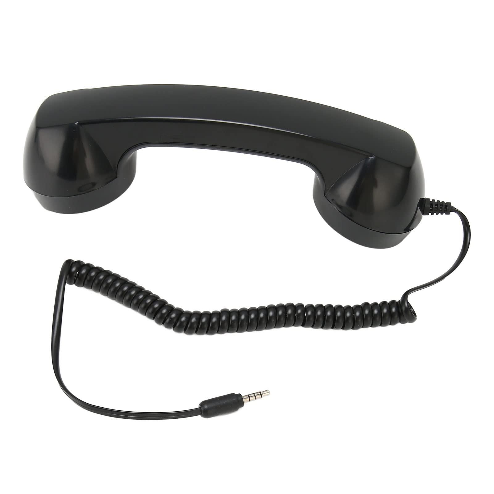 Retro Phone Handset, Handheld Cell Phone Receiver Radiation Proof Operation for Computers (Black) - Image 4