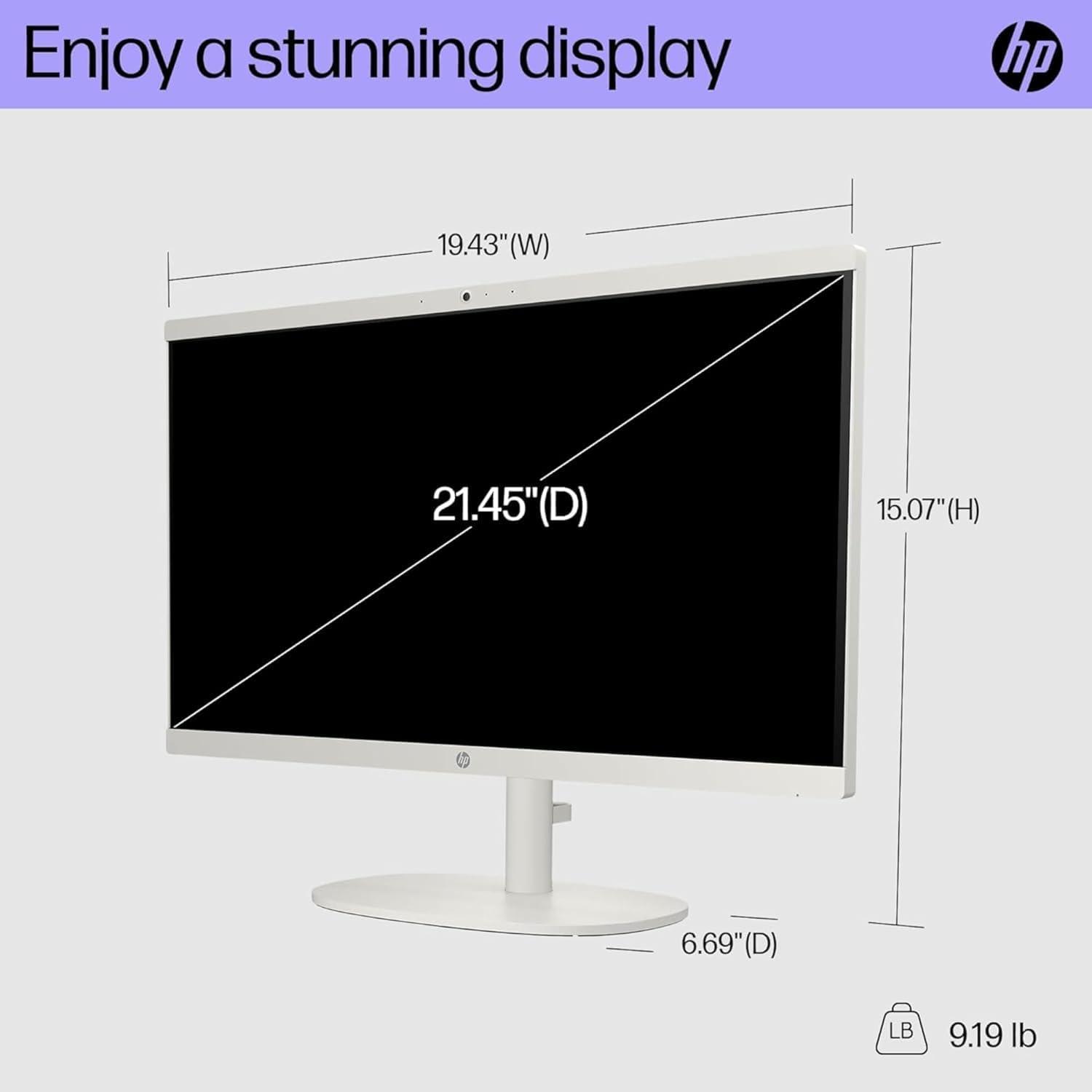HP 22 inch All-in-One Desktop PC • The New Version and Look • Microsoft Office License Included • 32 GB RAM • 1 TB PCIe SSD • FHD Display • Intel Celeron Processor • Windows 11 Pro - Image 8