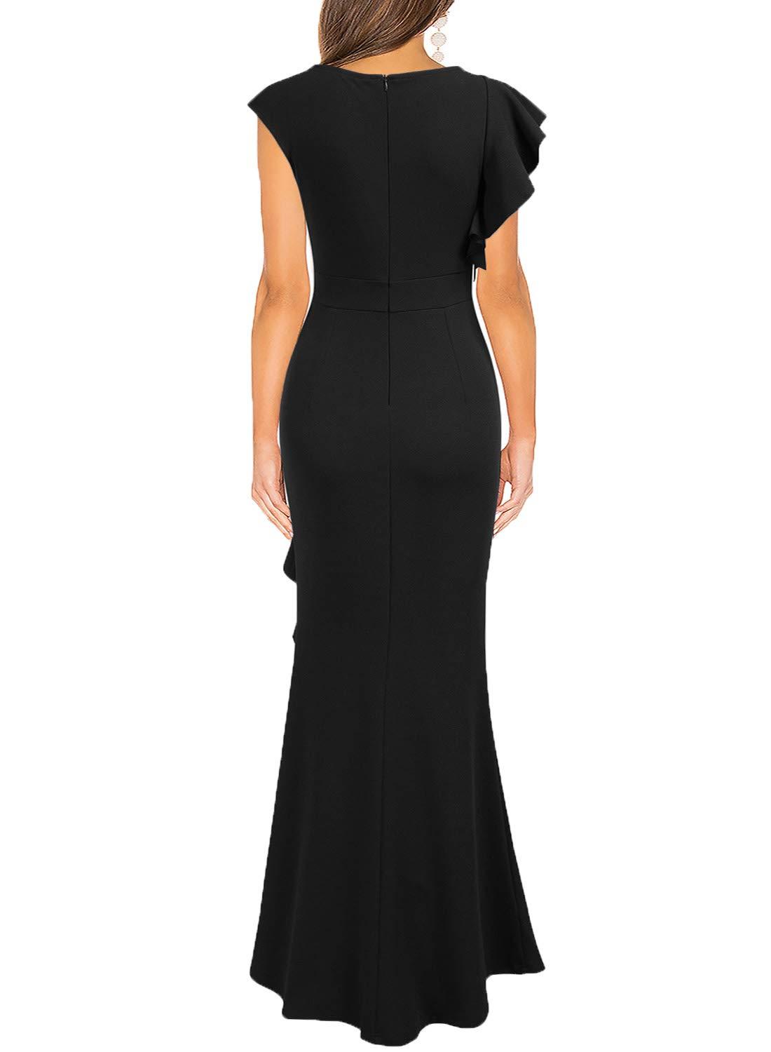 WOOSEA Women's Split Bodycon Mermaid Evening Cocktail Long Dress - Image 2