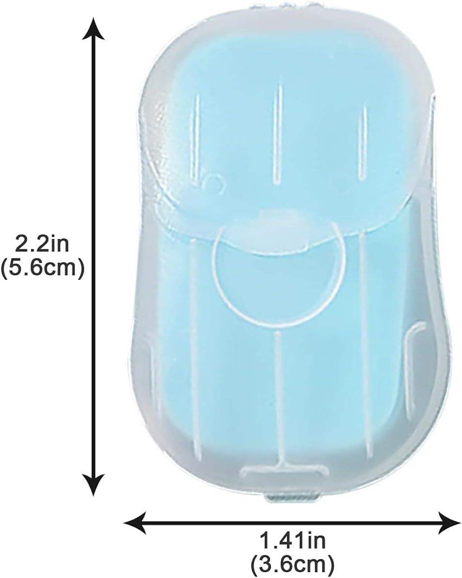 Sluswallow 50Pcs Blue Portable Soap Sheets,Water Soluble Hand Washing Bath Scented Paper Camping Soap and Shampoo for Outdoor,Camping Hiking Mini Portable Travel Paper Sheets Disposable Personal Care - Image 5