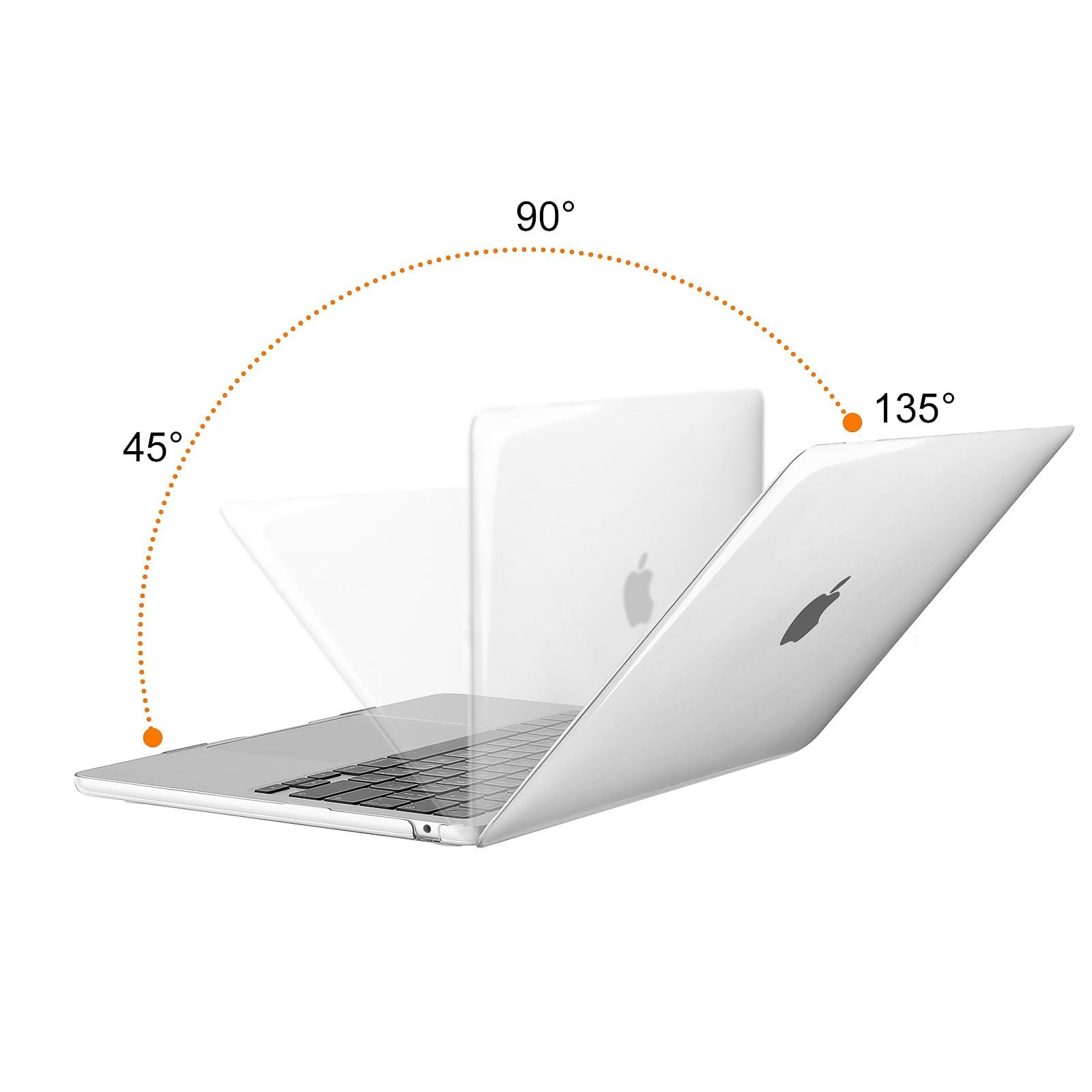 MOSISO Compatible with MacBook Air 13 inch Case 2025 2024 2023 2022 M4 A3240 M3 A3113 M2 A2681, Plastic Hard Shell&Keyboard Cover&Screen Film&Pouch for MacBook Air 13.6 inch Case, Crystal Clear - Image 4