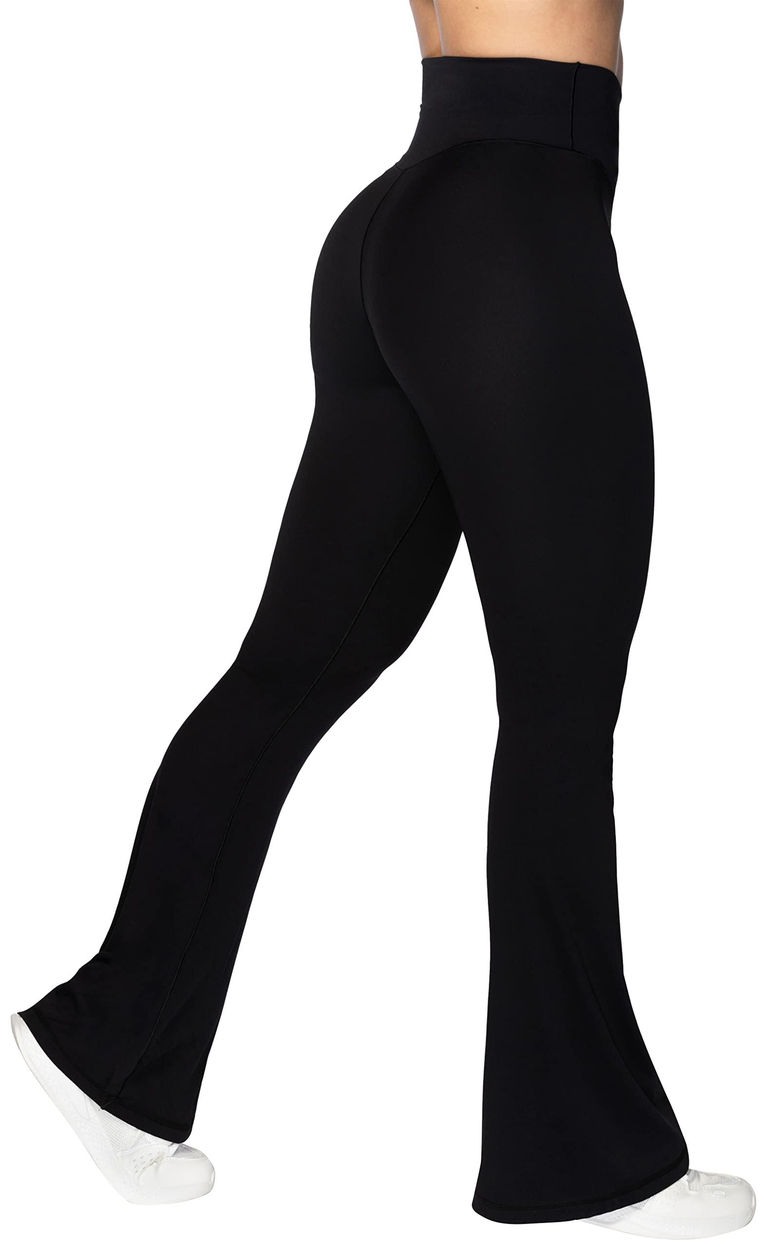 Sunzel Flare Leggings, Crossover Yoga Pants with Tummy Control, High-Waisted and Wide Leg - Image 4