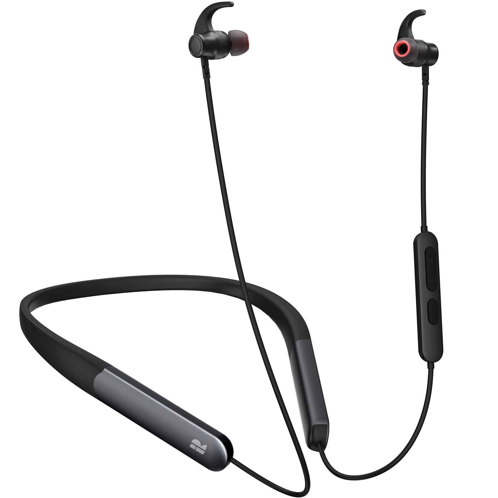 Bluetooth Headphones, 150H Playtime Wireless Bluetooth Earbuds with Earhooks, w/Mic in-Ear Magnetic Neckband Earphone, IPX7 Sweatproof Deep Bass Headset for Home, Traveling, Outdoor, Business Trips